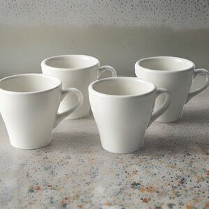 Set Of 4 ACME Classic Tulip Porcelain Espresso Coffee  Mug Cup-170ml White EUC